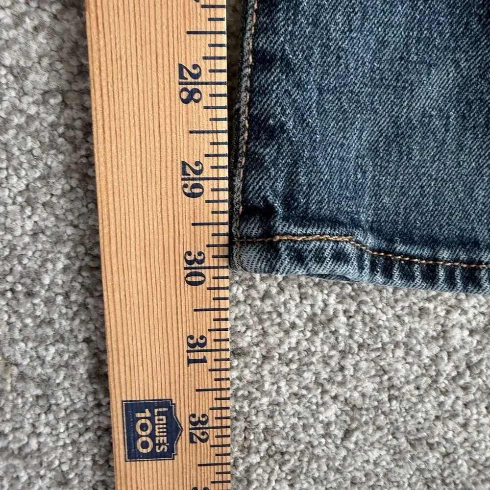 Levis 501 Original Fit Stretch Jeans Mens Blue Denim Button Fly Size 40x30